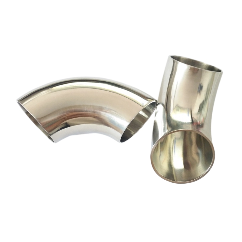 Rustfritt stål rumpe sveiset børstet 90 ° kort radius (SR) rør bøyer