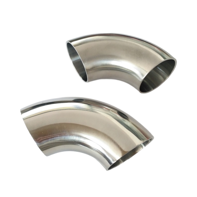 Rustfritt stål rumpe sveiset børstet 90 ° kort radius (SR) rør bøyer